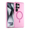 For Samsung Galaxy S25 Ultra MagSafe Frosted Translucent TPU + PC Full Coverage Phone Case(Pink)
