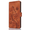 For Samsung Galaxy A14 4G / 5G Dreamy Butterfly Love Flower Embossed Leather Phone Case(Brown)