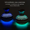 LED Light Aromatherapy Diffuser Home Small Vase Quiet Humidifier Aromatherapy Diffuser 2 In 1(Dark Wood)