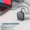LDNIO Q408 100W GaN USB+3 USB-C / Type-C Interface Charger with 1m 100W USB-C / Type-C to USB-C / Type-C Data Cable, Plug Type:EU Plug(White)