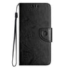 For Samsung Galaxy A56 5G Butterfly Flower Pattern Flip Leather Phone Case(Black)