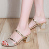 Thick With Open Toe Fish Mouth Sandals, Shoe Size:34(Silver)