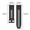 For Garmin Approach S62 22mm Horizontal Texture Silicone Watch Band with Removal Tool(Black)