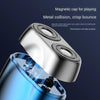 Double-head Mini Magnetic Shaver Portable Men Electric Shaver(Royal Blue)