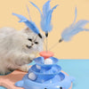Cat Turntable Toy with Teaser, Pink & Purple