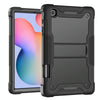 For Samsung Galaxy Tab S6 Lite Silicone + PC Shockproof Protective Case with Holder(Black)