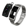K13S 1.14 inch TFT Screen Slub Steel Strap Smart Calling Bracelet Supports Sleep Management/Blood Oxygen Monitoring(Tarnish)