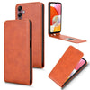 For Samsung Galaxy A15 5G / 4G Magnetic Vertical Flip Leather Phone Case(Brown)