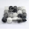 3M 20 Leds Cotton Ball Light String Holiday Wedding Christmas Party Bedroom Fairy Lights Outdoor LED Light Garland Decoration, Power Supply: Battery(Grey)