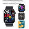 E500 1.83 inch HD Square Screen Leather Watch Strap Smart Watch Supports ECG Monitoring / Non-invasive Blood Sugar(Black)