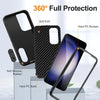 For Samsung Galaxy S24 / S25 5G Rugged PC Hybrid Silicone Phone Case with Holder(Black)