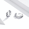 S925 Sterling Silver Simple Hollow Chain Women Earrings