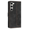 For Samsung Galaxy S23+ 5G Tulips Embossed Leather Phone Case with Lanyard(Black)