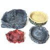 Small Grey Reptile Food & Water Bowl - 8x8x2cm