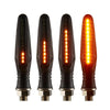 2pcs MK-109 Motorcycle Flow Steering Lamp LED Signal Light(Black)