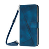 For vivo Y300 Global / V40 Lite IDN Dream Triangle Leather Phone Case with Lanyard(Blue)