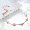 Rose Gold Plated Zircon Bracelet S925 Sterling Silver Female Bracelet