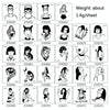50 PCS Bad Girl Waterproof Dark Tattoo Stickers(CC6357)