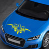 D-299 Skull Pattern Car Modified Hood Decorative Sticker(Yellow)