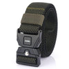 AWMN Men Outdoor Sports Alloy Snap Buckle Elastic Belt, Length: 125cm(Twill Army Green)