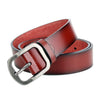Dandali L8034 Men Casual Antique Pin Buckle Leather Belt Waistband, Size: 110-125cm (Brown)