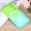 For Samsung Galaxy S25+ 5G Liquid TPU Silicone Gradient MagSafe Phone Case(Cyan Blue)