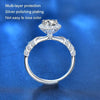 XJA008 925 Silver Ring Mossan Diamond Open Ended Couple Ring(White)