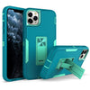For iPhone 11 Pro Magnetic Holder Phone Case (Lake Blue + Blue-green)