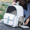 PU Pet Carrier Backpack Black for Cats & Dogs (Model 6)