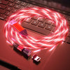 2.4A USB to 8 Pin 540 Degree Bendable Streamer Magnetic Data Cable, Cable Length: 1m(Red)