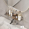 Faucet Rack Home Bathroom Vanity Shelf No Hole Storage Shelf, Length: 40cm (Gray)