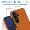 For Samsung Galaxy S25 5G Tri-fold Holder Leather Phone Case with Card Slot(Brown)