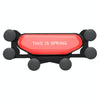 Car Air Outlet Six-claw Gravity Mobile Phone Holder Bracket (Red)