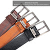 Dandali XX828 Men Casual Retro Pin Buckle Leather Belt Waistband, Length: 110-125cm (Coffee)