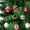 6pcs/pack 6cm Painted Christmas Ball Decoration Props(Red and White Spiral Stripes)