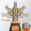 2050E 8 In 1 Portable Multifunctional S2 Batch Head Two-way Ratchet Screwdriver Set(Orange)