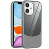 For iPhone 11 Litchi Texture TPU Hybrid Acrylic Phone Case(Grey)