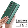 For Samsung Galaxy Z Fold4 Integrated PC + PU Phone Case with Pen / Pen Box(Green)