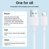 JOYROOM S-UL012A9 2.4A USB to 8 Pin Fast Charging Data Cable, Length:2m(White)