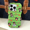 For iPhone 13 Pro Christmas Black Cat 2 in 1 TPU Phone Case(Green)