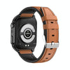 TK12 1.96 inch IP67 Waterproof Leather Band Smart Watch Supports ECG / Remote Families Care / Bluetooth Call / Body Temperature Monitoring(Brown)