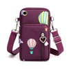 Crossbody Mobile Phone Bag Vertical Wallet Wrist Pouch With Arm Band for Women, Style: Purple Balloon