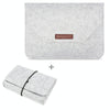 Portable Air Permeable Felt Sleeve Bag for MacBook Laptop, with Power Storage Bag, Size:15 inch(Grey)