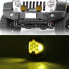 OL-1950Y 7 inch DC12V-30V 8000LM 6500K 90W Car LED Light on Three Sides Headlight for Jeep Wrangler (Gold Light)