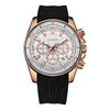 OCHSTIN 6094A Multifunctional Quartz Waterproof Luminous Men Watch(Rose Gold+White)