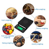 Hand Punch Coffee Scales Timing Electronic Timer Scale Kitchen Scales, Model:3kg/0.1g(Black)
