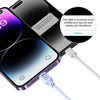 USAMS US-SJ618 2.4A USB to 8 Pin Silicone Data Cable, Length: 1m(Purple)
