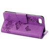 For  iPhone 8 & 7   Pressed Flowers Butterfly Pattern Horizontal Flip Leather Case with Holder & Card Slots & Wallet(Purple)