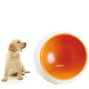 Ceramic Cat Bowl, Orange, Large, Anti-Whisker Fatigue