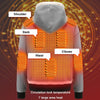 USB Smart Electric Heating Warming Thickened Hooded Sweatshirt, Size: 3XL(Grey)